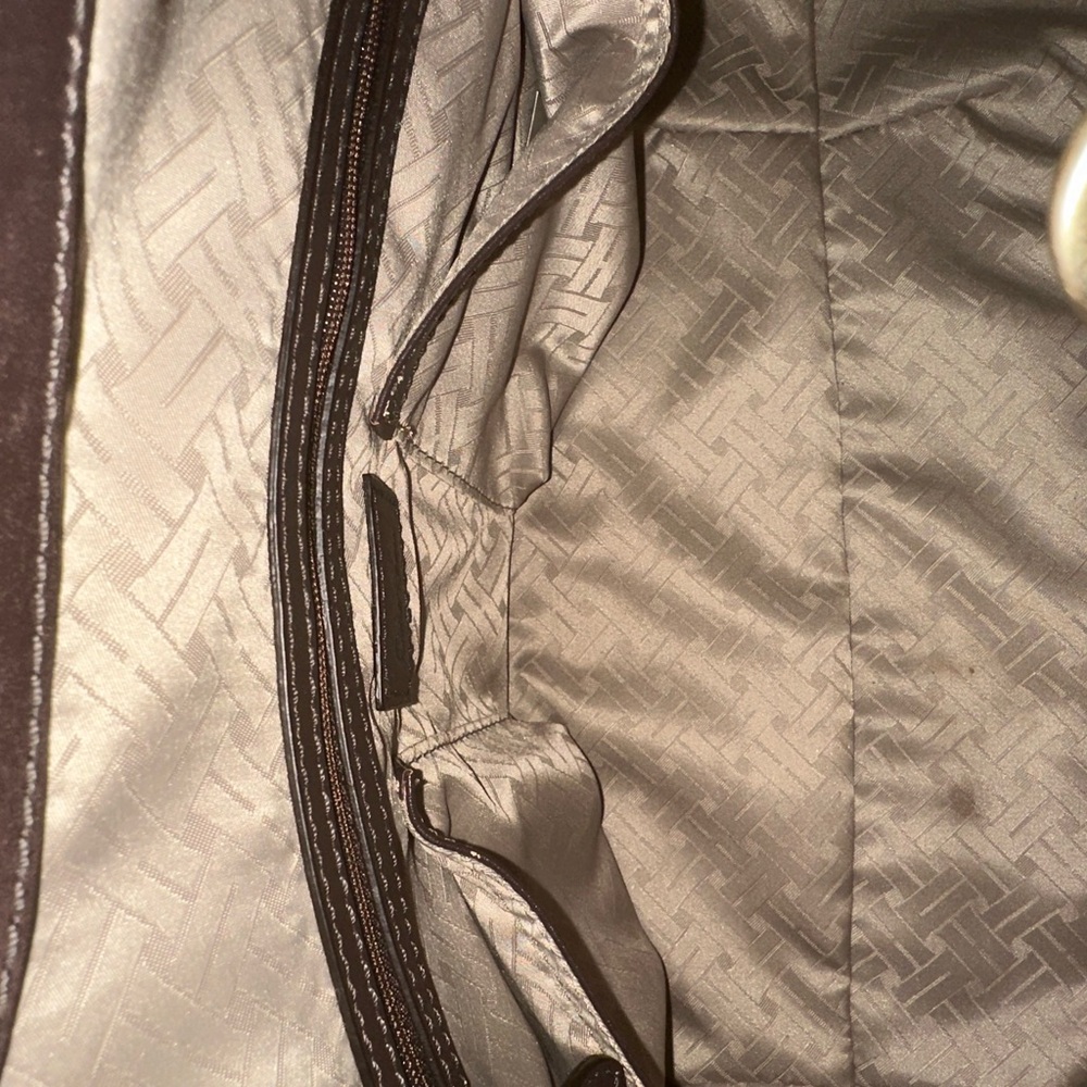 SOLD:  COLE HAAN Genevieve Woven Triangle Hobo Shoulder Handbag Tote 19" Silk - Picture 12 of 13